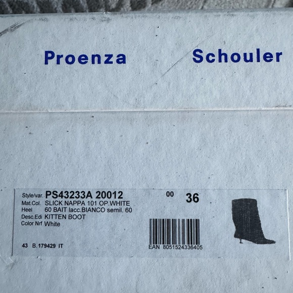 Proenza Shouler tee knee high boots baggy white nappa leather size 6 NWB runway - Picture 13 of 15